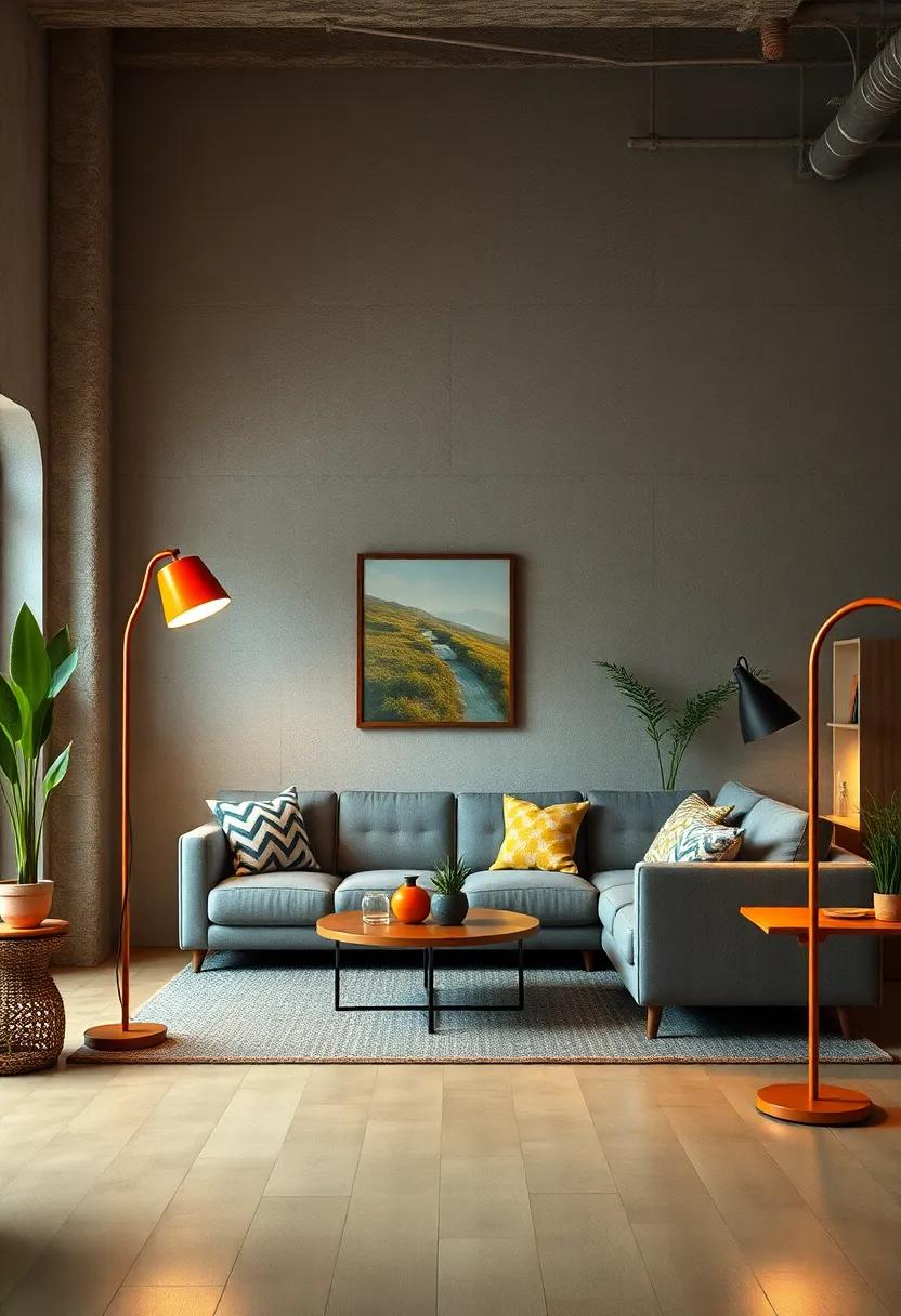 Opt for⁤ a fun, retro-inspired floor lamp with a curved neck and bright lampshade to illuminate your space with character
