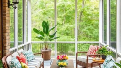 22 Stylish Screened Porch Ideas with Patterned Cushions to Elevate Your Space