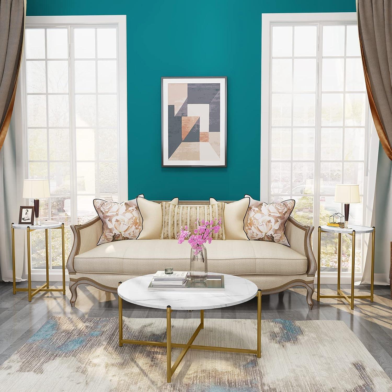 Our Honest Take on the AWQM Faux Marble Coffee Table Set