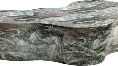 Our Take on the Slab Grey/Blush Faux Marble Coffee Table