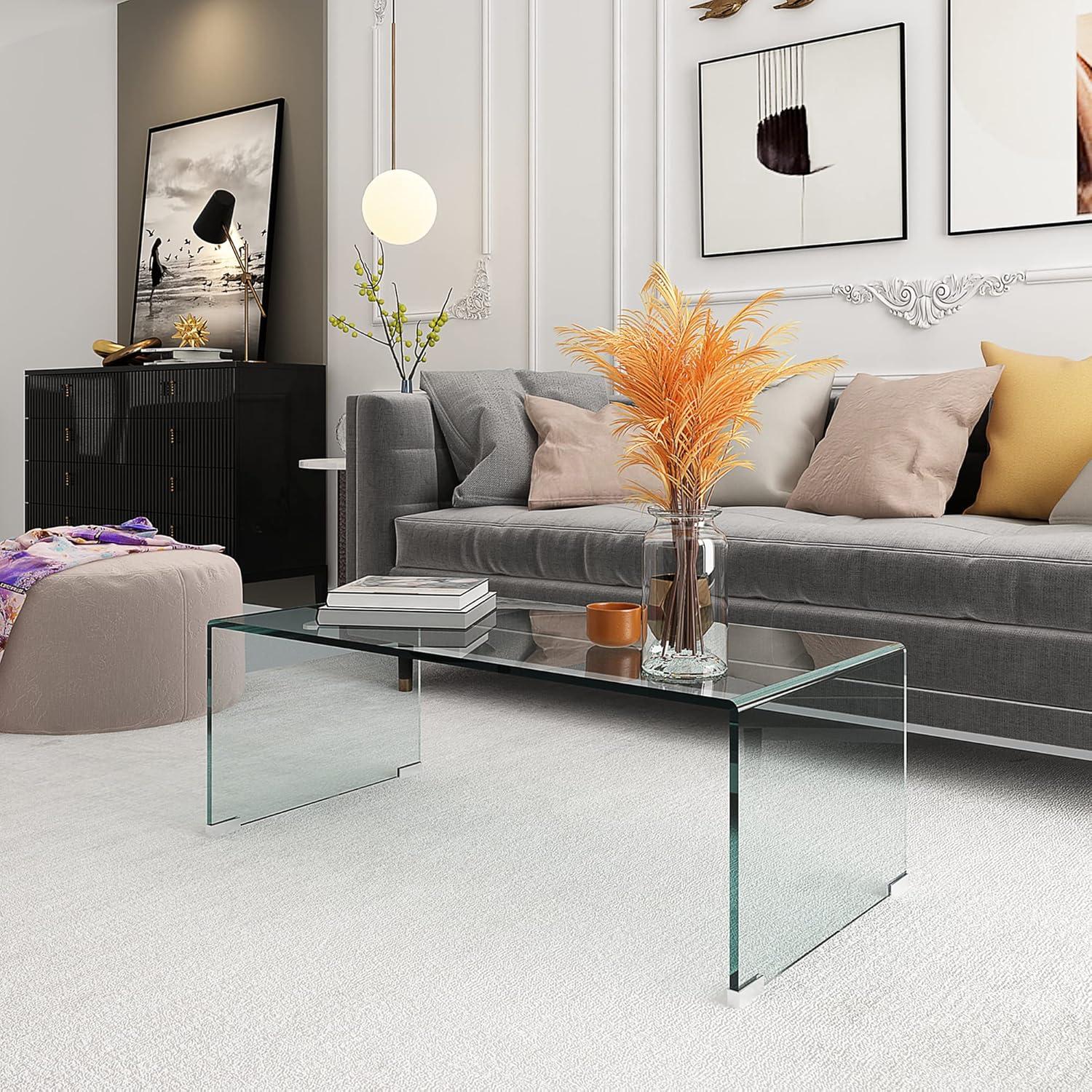 Why We Love Our Sleek Rectangle Glass Coffee Table: A Review