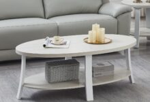 Why We Love the Roundhill Anze Oval Coffee Table in White
