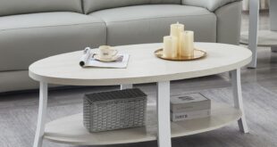 Why We Love the Roundhill Anze Oval Coffee Table in White