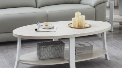 Why We Love the Roundhill Anze Oval Coffee Table in White