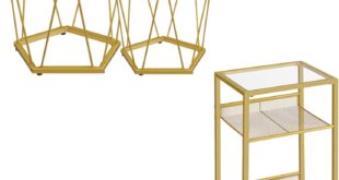 Why We Love the HOOBRO Gold Coffee Table Set for Small Spaces