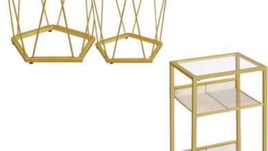 Why We Love the HOOBRO Gold Coffee Table Set for Small Spaces