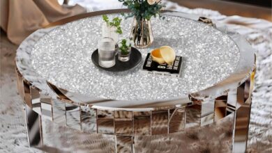 Our Take on the Luxe Round Mirrored Coffee Table with Crystal Edge