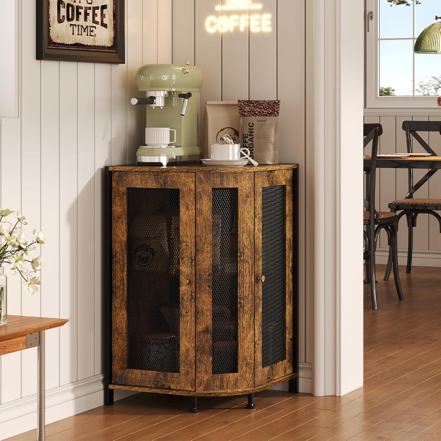 Our Honest Take on the keomaisyto 3-Tier Corner Coffee Cabinet
