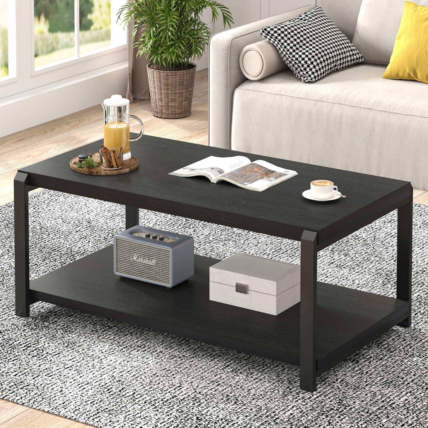 Our Take on the EXCEFUR Black Coffee Table: Stylish and Sturdy