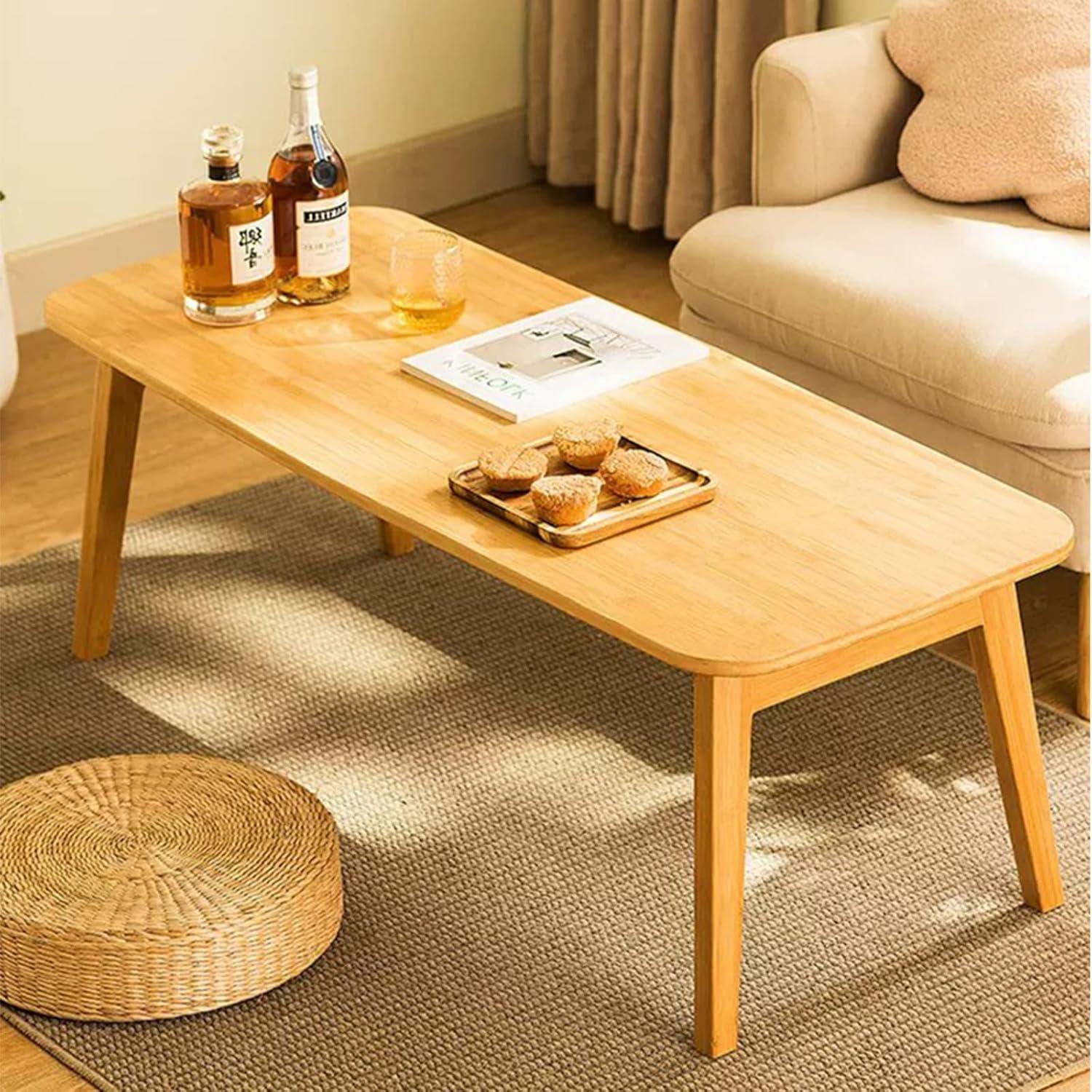 Why We Love the Foldable Bamboo Coffee Table for Small Spaces