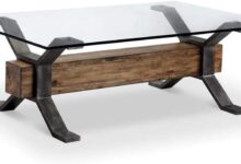 Why We Love the Sawyer Glass-Top Cocktail Table’s Industrial Charm