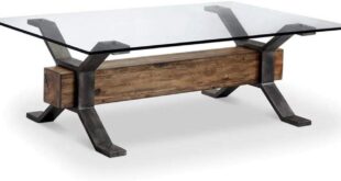 Why We Love the Sawyer Glass-Top Cocktail Table’s Industrial Charm