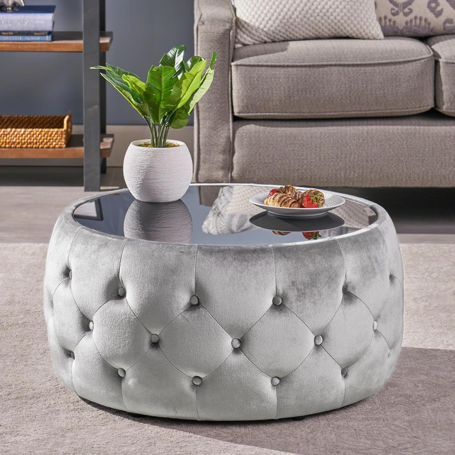 Our Take on the SSLine 30″ Velvet Ottoman Coffee Table