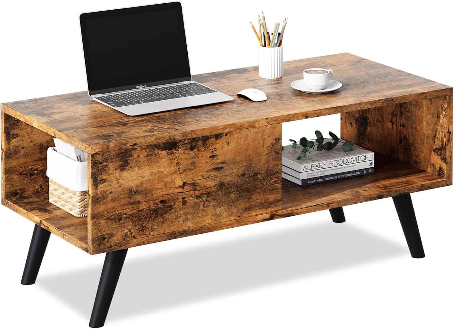 How Our Rust Brown Coffee Table Transformed Our Small Living Space