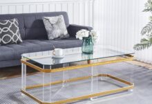 Our Take on the Sleek Glass Coffee Table with Gold Accents