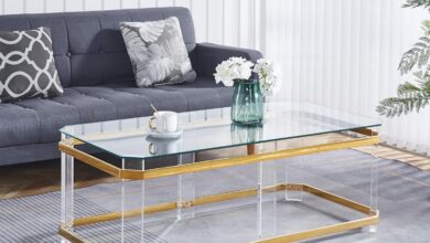 Our Take on the Sleek Glass Coffee Table with Gold Accents