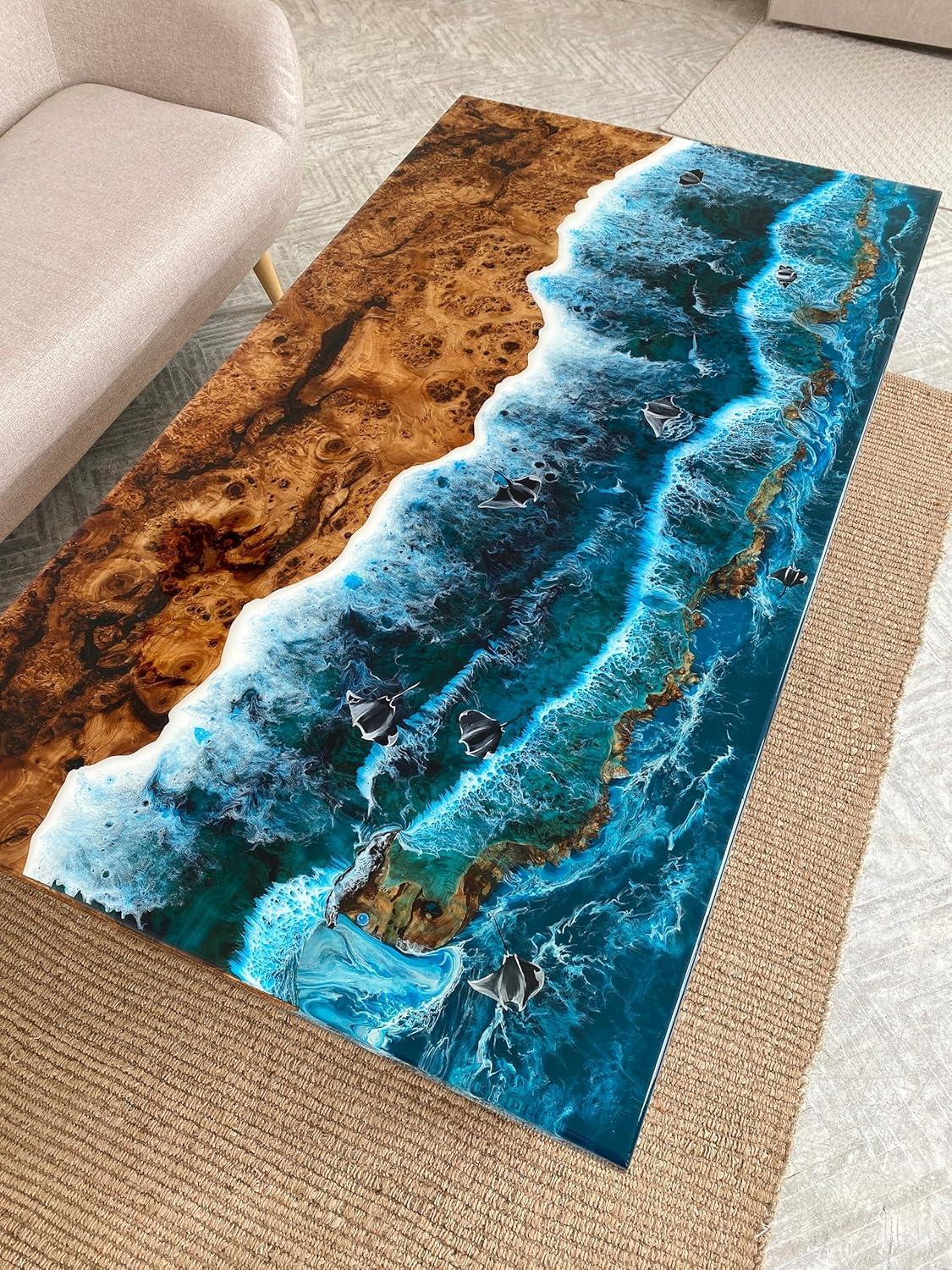 Our Experience with the Custom Beach Flow Fish Resin Table