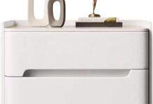 Our Take on the Elegant White Bedside Table with 2 Drawers
