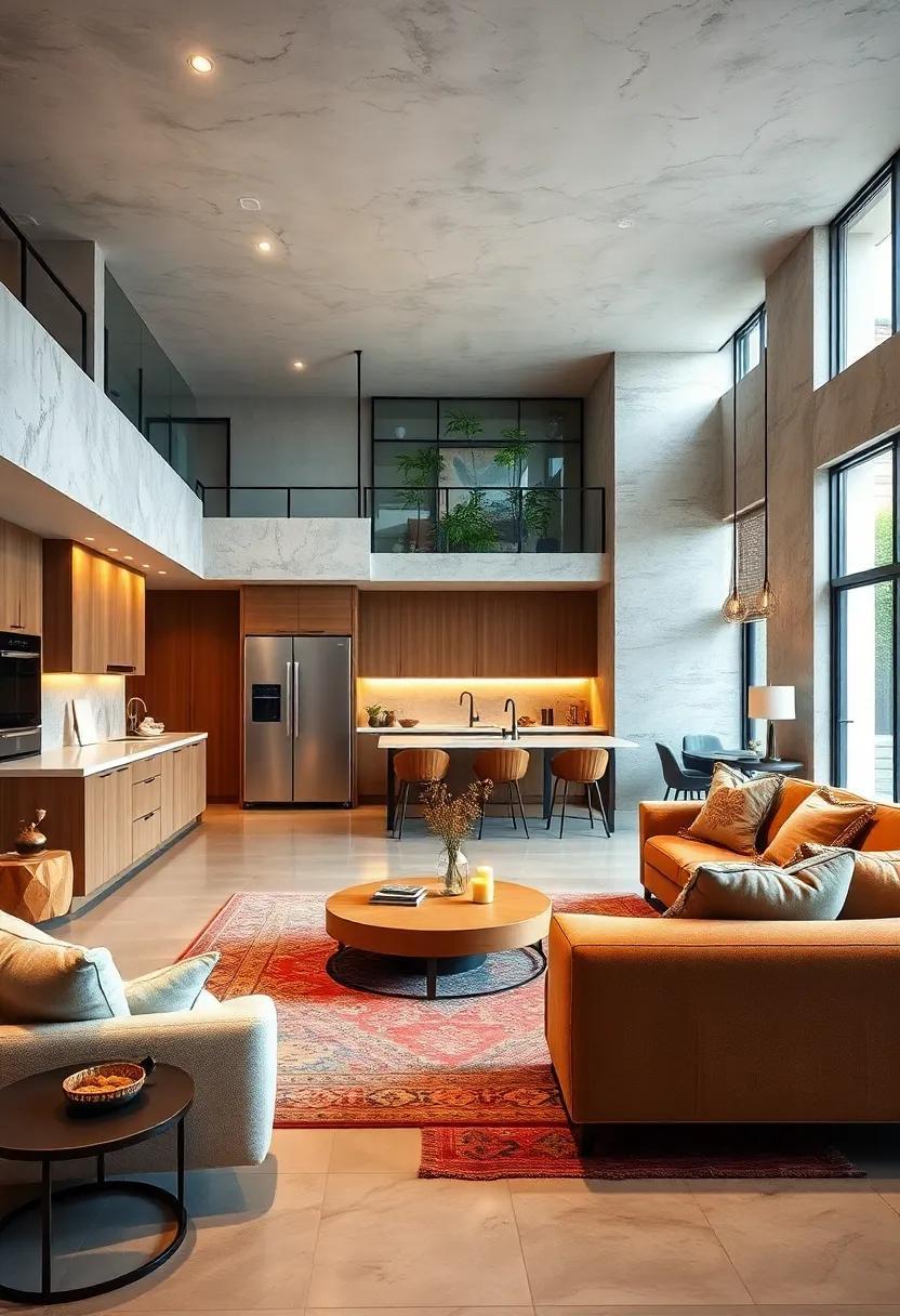 24 Brilliant Ideas for Open Concept Living Rooms with Modern Kitchen Appliances