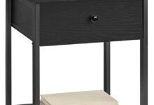 Our Honest Take on the VASAGLE Ebony Black Nightstand’s Style & Storage