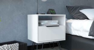 How We Loved the Sleek White Nightstand with Hairpin Legs