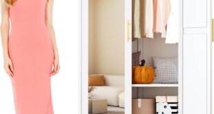 Our Take on the Sturdy Metal Armoire with Mirror & Storage