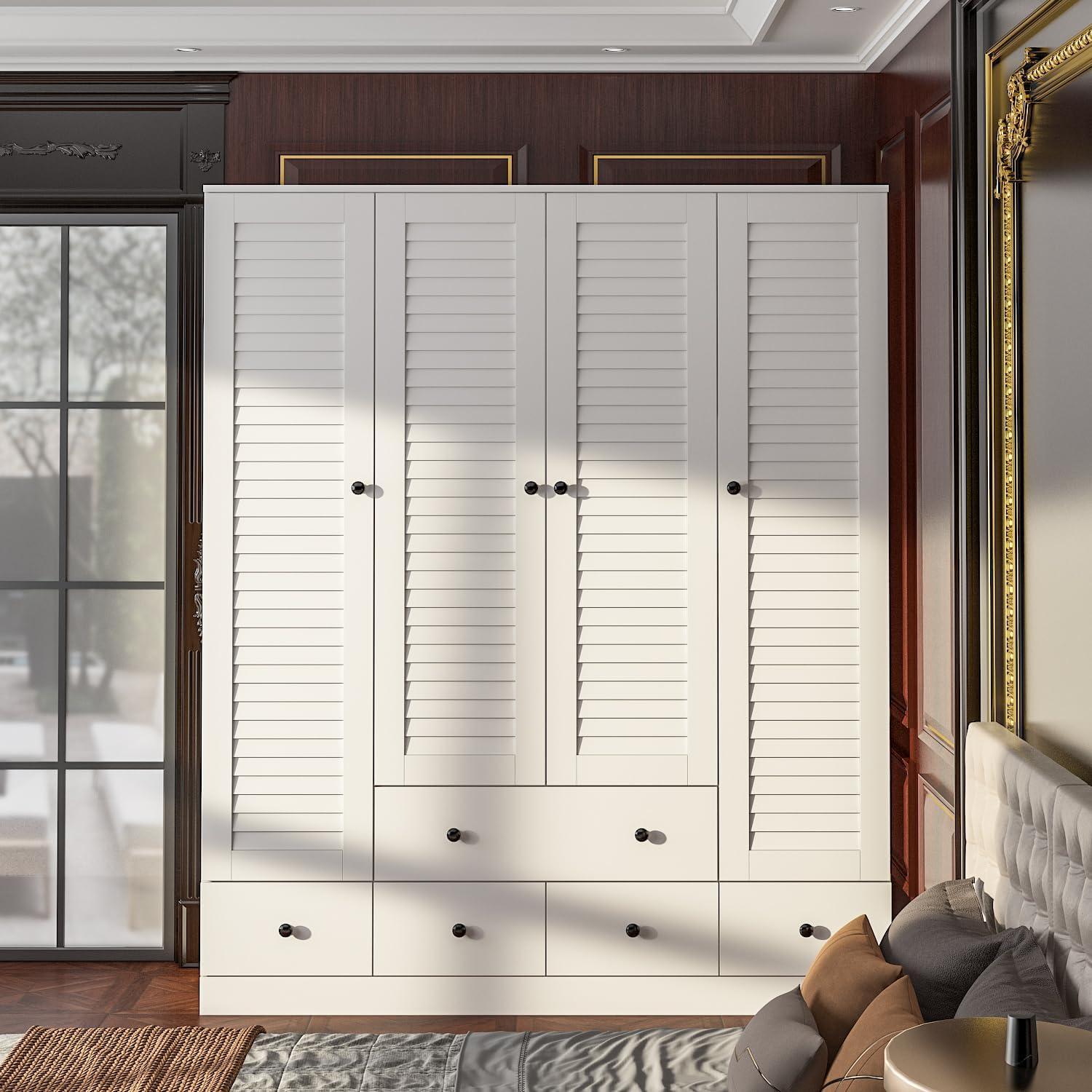 How We Organized Our Space with the ECACAD Large Wardrobe Armoire
