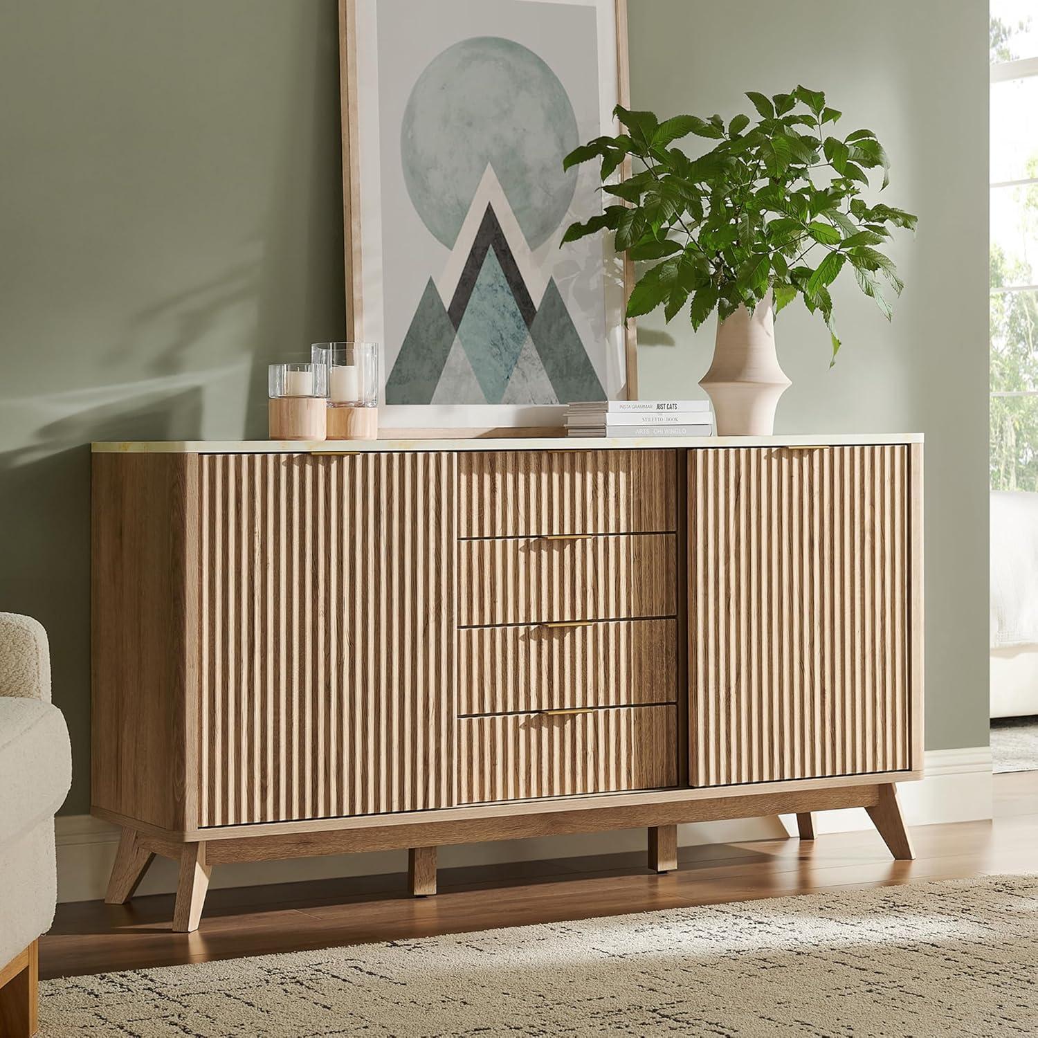 Our Honest Take on the T4TREAM 60″ Fluted Dresser’s Style & Storage