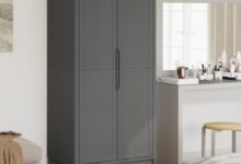 Our Honest Take: The Sturdy & Stylish Floro Gray Pine Wardrobe