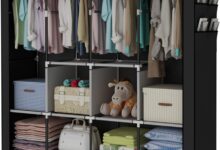 Our Review: Portable Wardrobe Organizer with 4 Rails for Easy Storage