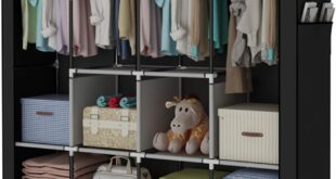 Our Review: Portable Wardrobe Organizer with 4 Rails for Easy Storage