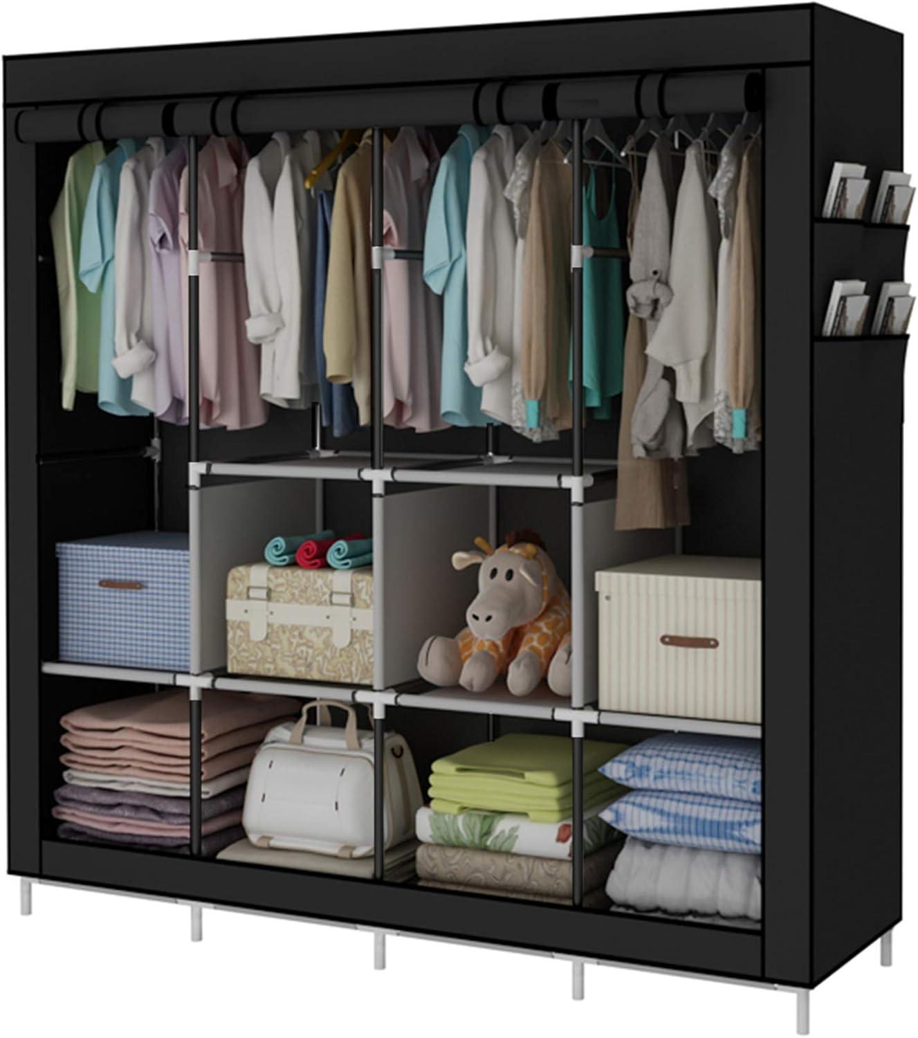 Our Review: Portable Wardrobe Organizer with 4 Rails for Easy Storage