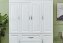 Our Look at the Modern White 4-Door Armoire: Style Meets Storage