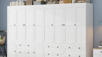 Our Honest Take on the Spacious 8-Door White Wardrobe Closet