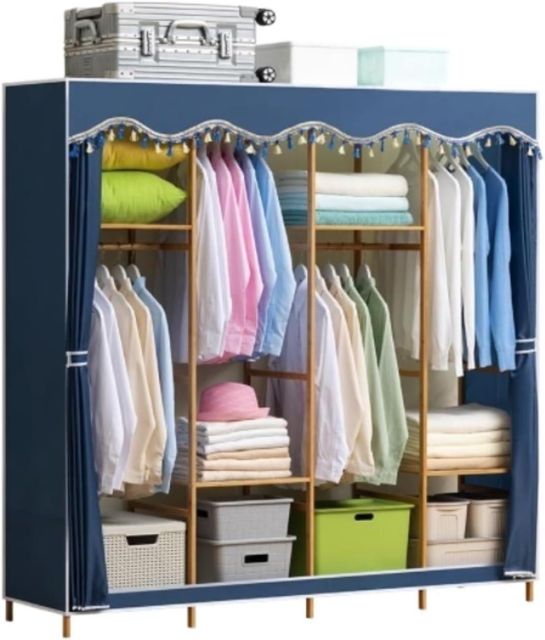 How We Transformed Our Space with the Blue Portable Wardrobe