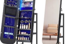 Our Review: 360° Swivel Jewelry Organizer with Mirror & Lights