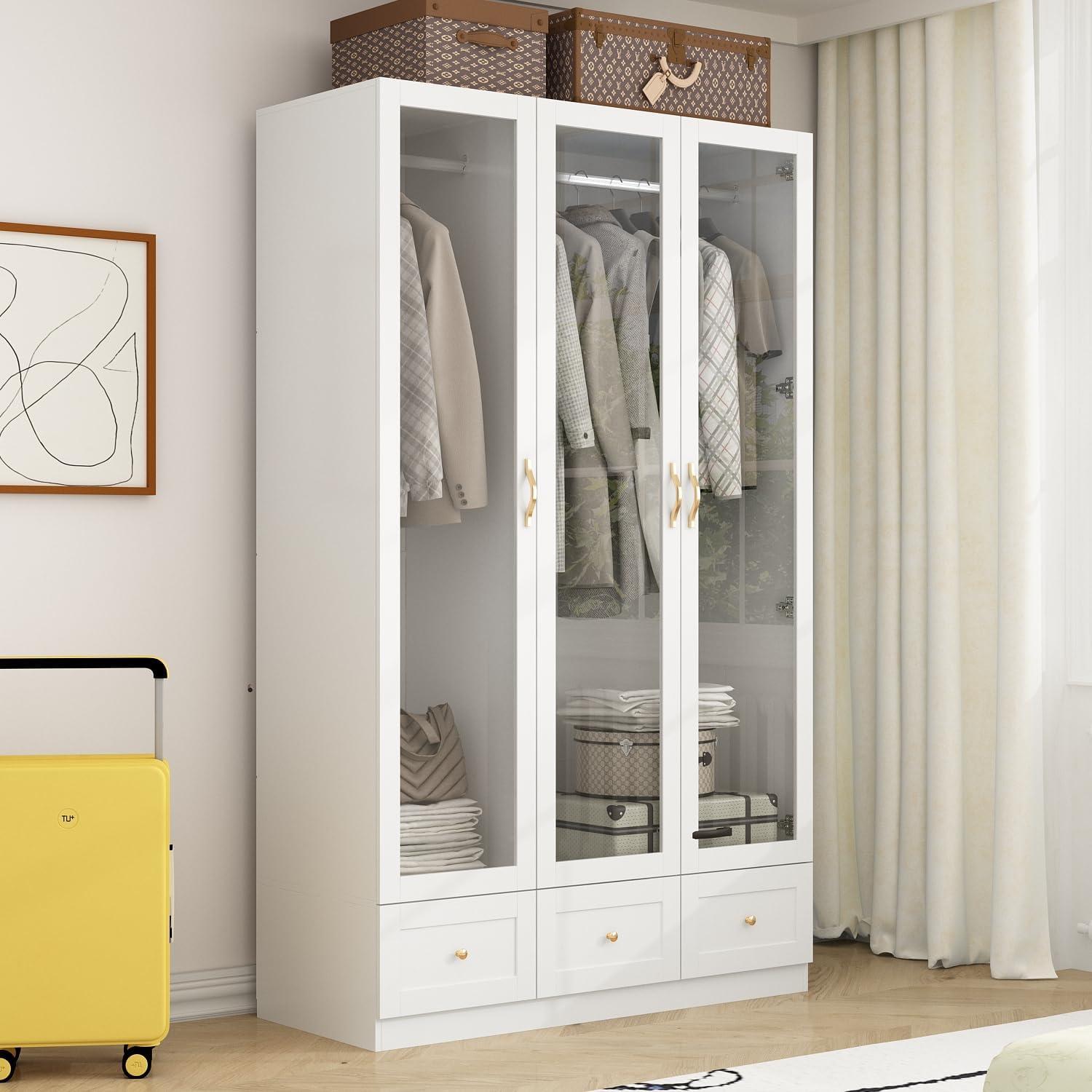 Our Take on the ECACAD 47.7″ White Wardrobe: Stylish & Spacious