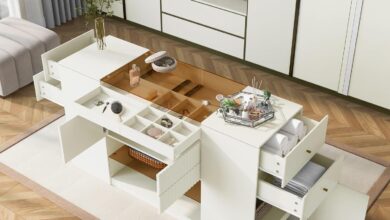 How We Found Order and Style in This Modern Island Vanity