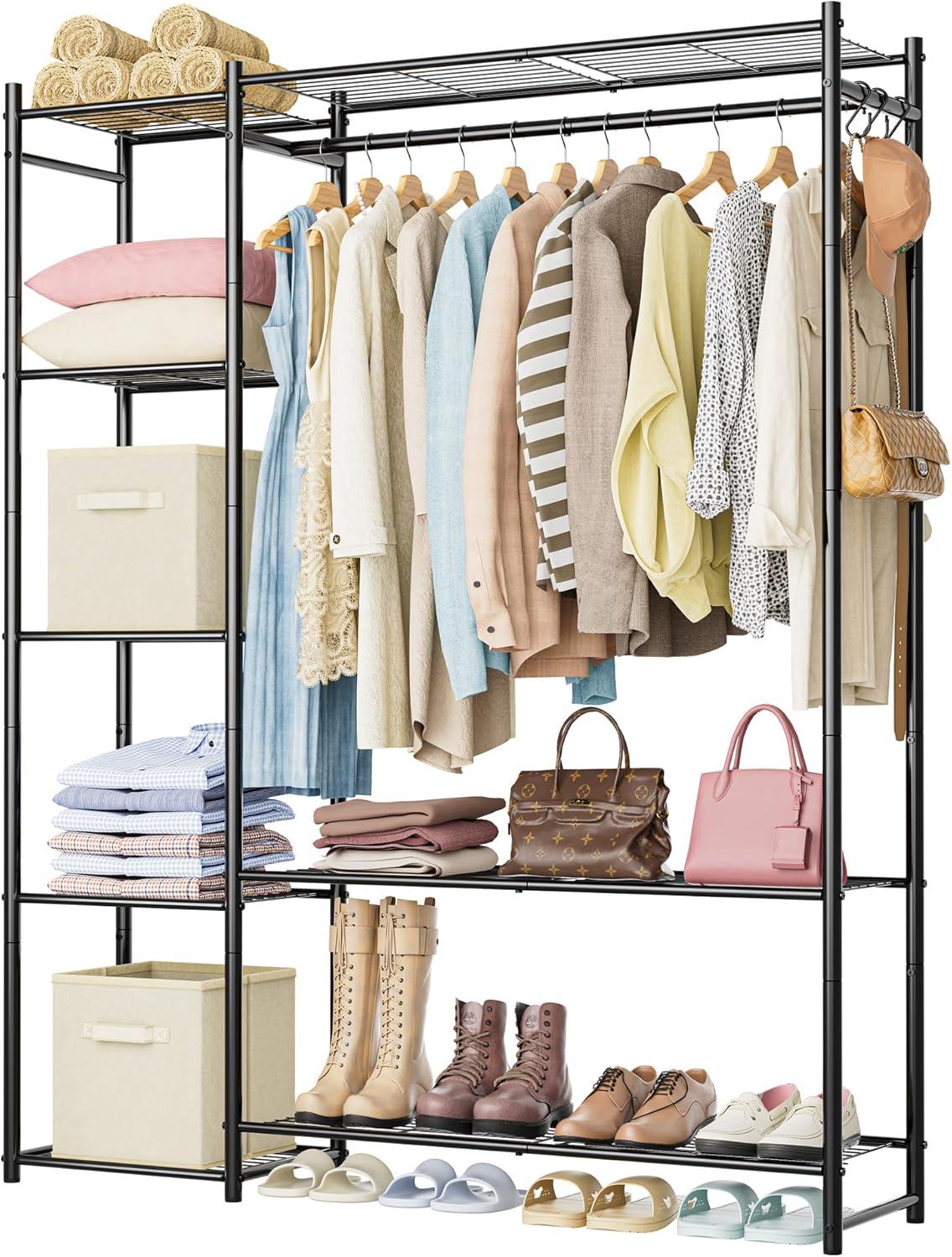 How We Organized Our Space with This Sturdy 4-Tier Wardrobe Rack