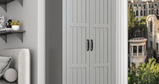 How We Made Space Work with This Gray 2-Door Wardrobe