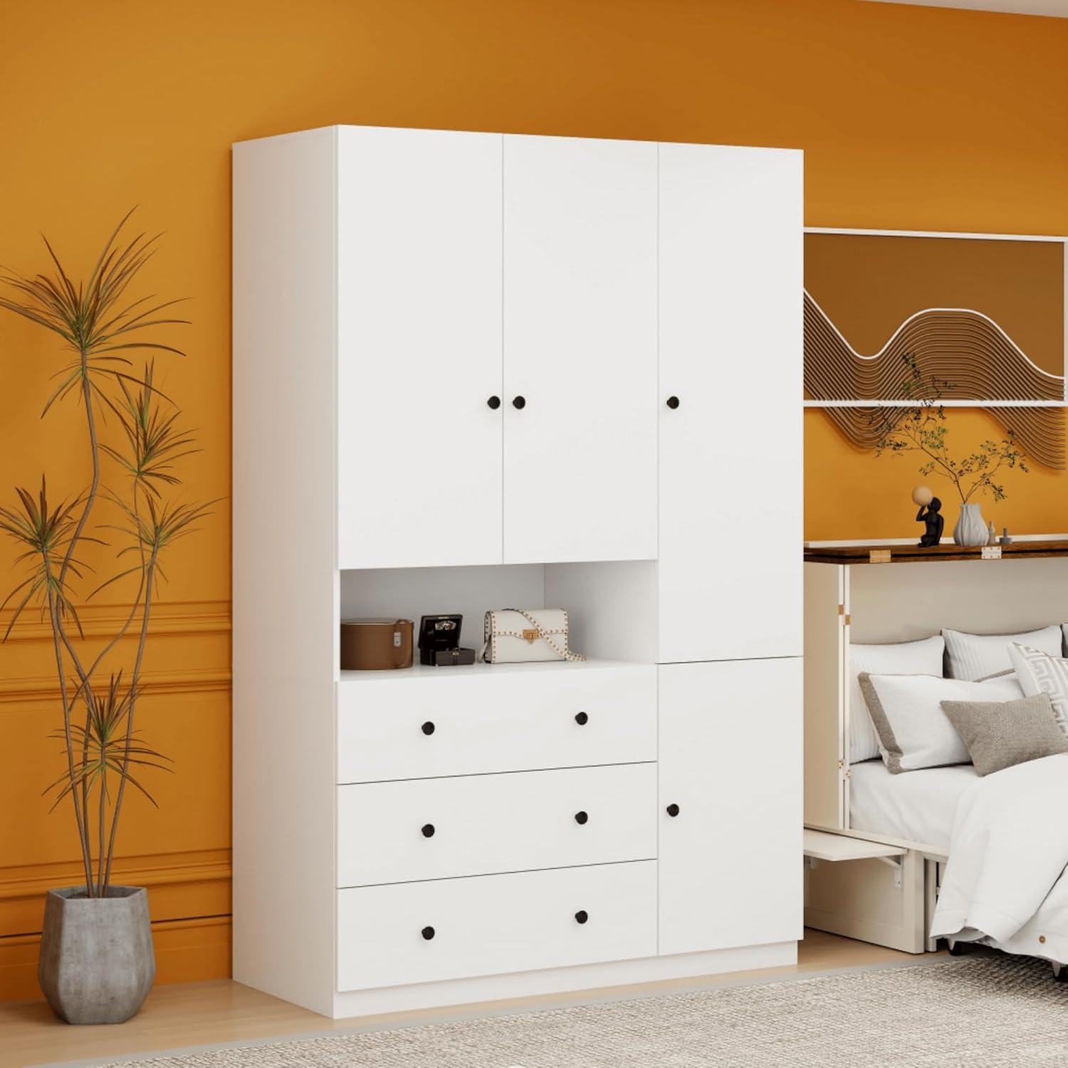 Our Honest Take on the Spacious White 3-Door Wardrobe Armoire