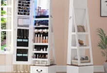 Our Take on the 360° Swivel Jewelry Organizer with Mirror & Lights