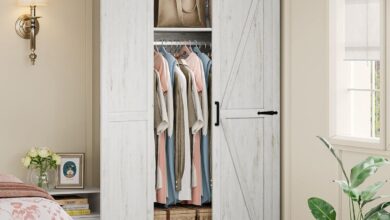 Why We Love the AMERLIFE Farmhouse Armoire for Storage