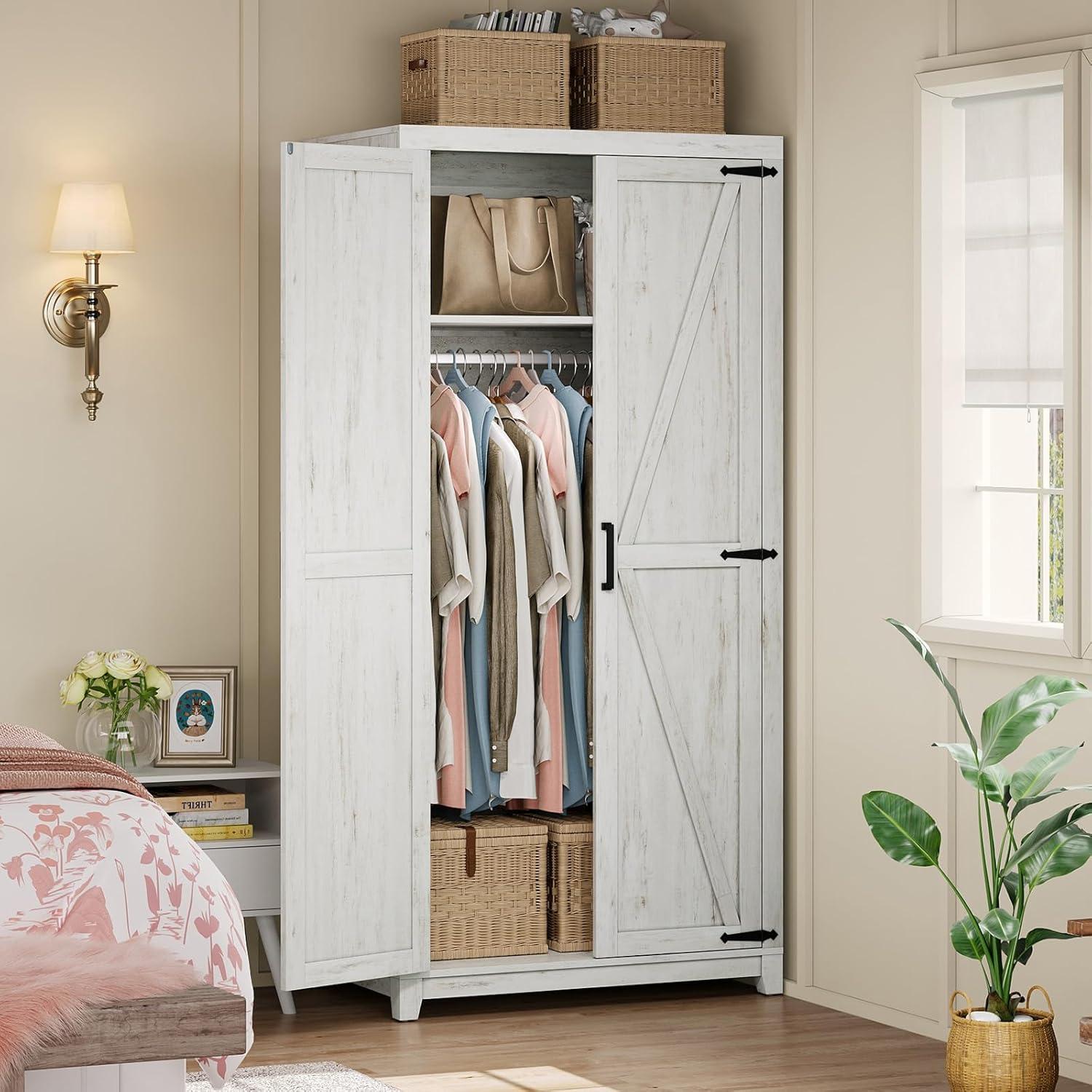 Why We Love the AMERLIFE Farmhouse Armoire for Storage