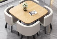 Our Take on the Stylish Leather Square Dining & Reception Set