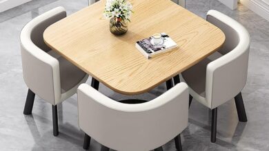 Our Take on the Stylish Leather Square Dining & Reception Set