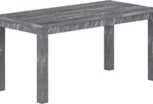 How We Made the 63″ Solid Wood Gray Table Our Family Hub