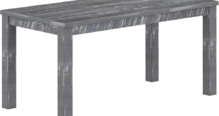 How We Made the 63″ Solid Wood Gray Table Our Family Hub