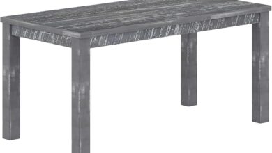 How We Made the 63″ Solid Wood Gray Table Our Family Hub