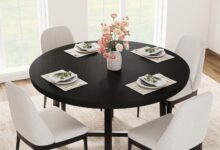 Why We Love the GarveeHome 47″ Round Industrial Dining Table